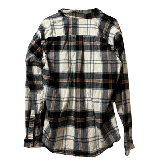 Eddie Bauer Flannel Shirt Men Sz Large Plaid Button Up Classic Fit Preppy Cotton - Picture 2 of 16